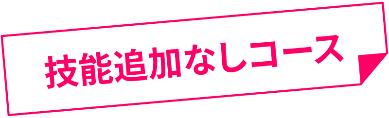 技能追加なしコース